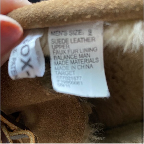 SOX SUEDE-LEATHER MOCCASIN LOAFER SLIP ONS WITH FAUX FUR 9 - Picture 5 of 5